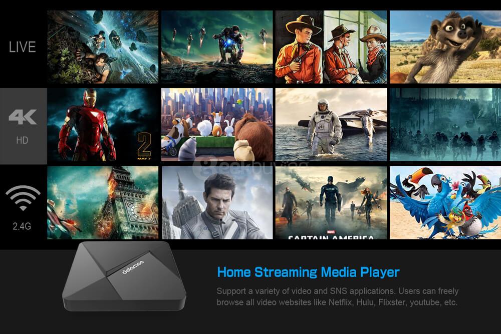 DOLAMEE D5 RK3229 Android 5.1.1 4K 10bit H.265 KODI TV BOX 2G/8G 802.11 b/g/n LAN Bluetooth