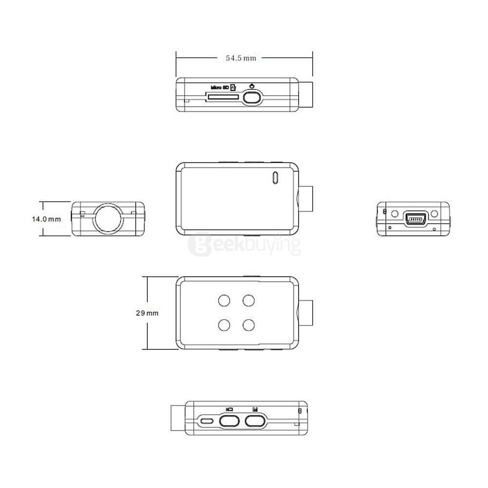 Mobius Mini 1080P 110 Degree Wide Angle Super Light FHD FPV Camera DashCam 60FPS H.264 AVC
