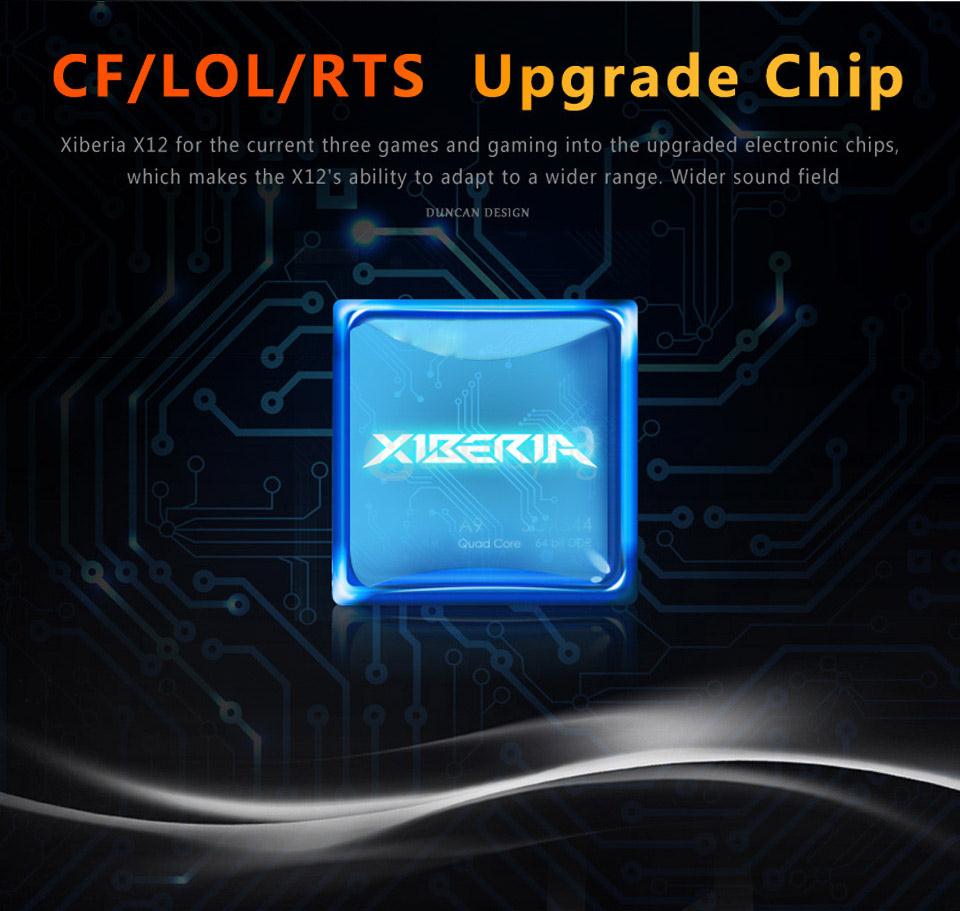 Xiberia X12 Over-ear USB Gaming Headsets Noise Canceling Surrounded Sound Luminous LED Light Headphones with Mic - Red