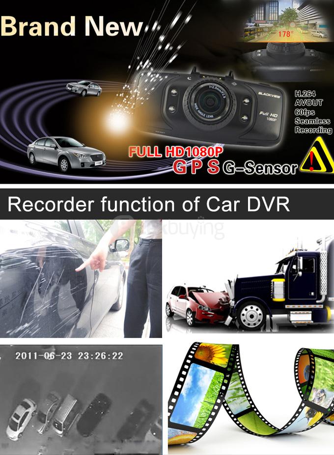 BLACKVIEW GS9000 Ambarella H.264 Full HD 1920*1080P 30fps 2.7Inch 178 Degree Angle Car DVR Recorder with GPS G-sensor