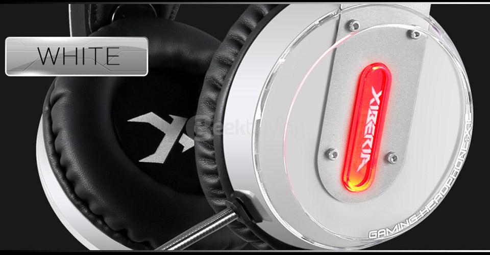 Xiberia X12 Over-ear USB Gaming Headsets Noise Canceling Surrounded Sound Luminous LED Light Headphones with Mic - Red