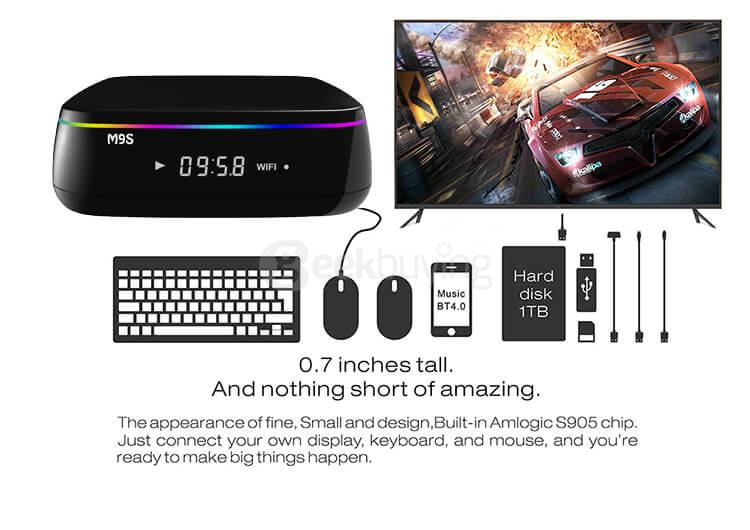 Bundle M9S MIX Android 6.0 Amlogic S912 KODI 4K HDR TV BOX + Tronsmart TSM01 English Version Air Mouse