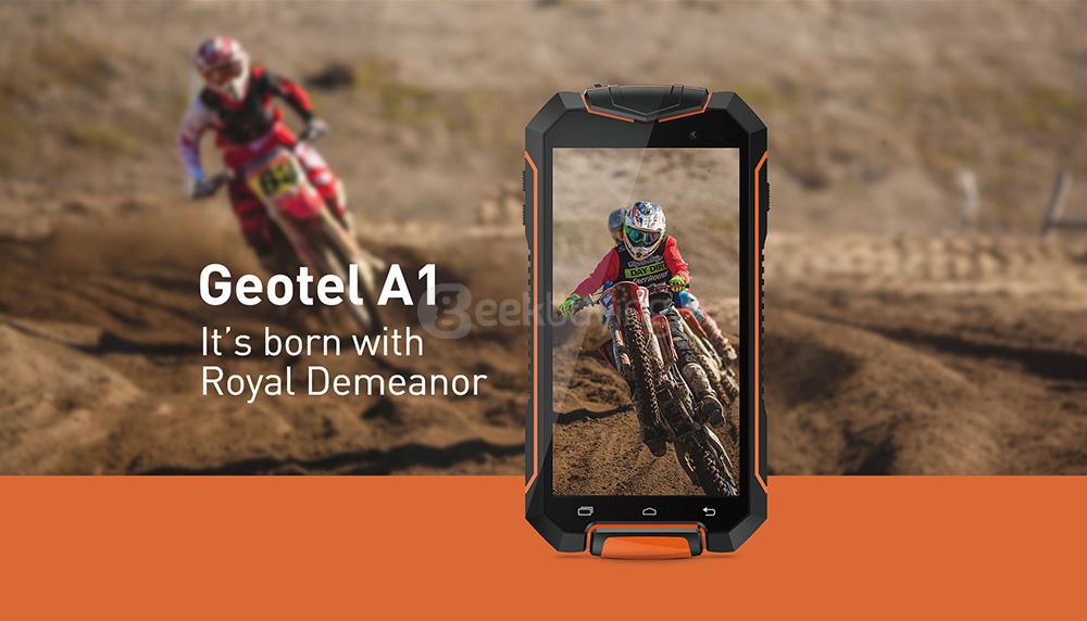GEOTEL A1 IP67 Waterproof 4.5inch QHD Android 7.0 Rugged Smartphone MT6580 Quad Core 1.3GHz 1GB RAM 8GB ROM 2.0MP+8.0MP Dustproof Shockproof - Yellow