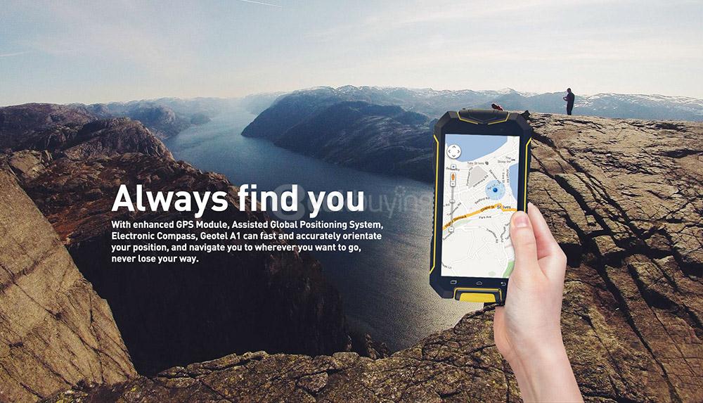 GEOTEL A1 IP67 Waterproof 4.5inch QHD Android 7.0 Rugged Smartphone MT6580 Quad Core 1.3GHz 1GB RAM 8GB ROM 2.0MP+8.0MP Dustproof Shockproof - Yellow