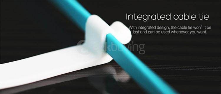 ROCK C2 Micro Data Charging Cable 1M With Cable Tie High Quality Fast Charging -White