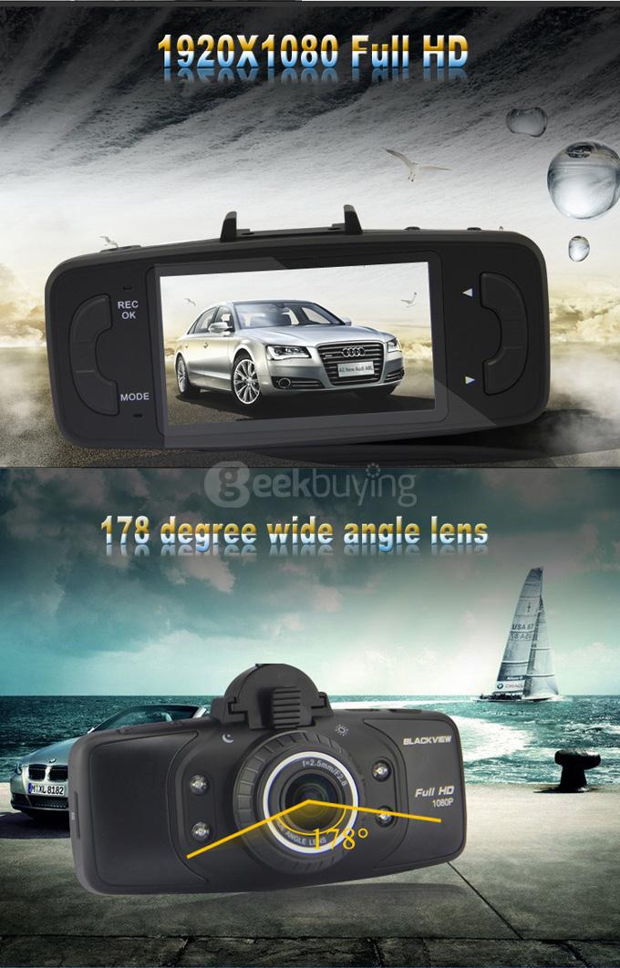 BLACKVIEW GS9000 Ambarella H.264 Full HD 1920*1080P 30fps 2.7Inch 178 Degree Angle Car DVR Recorder with GPS G-sensor