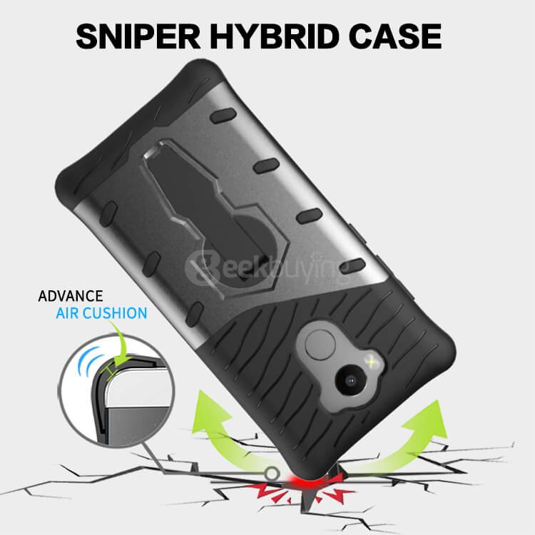 Armour Series Protective Phone Case 360 Degree Rotating Bracket Stand Cover For Xiaomi Redmi 4/4 Pro- Blue