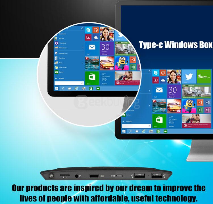 MEEGOPAD T09 Licensed Windows 10 Intel Z8350 4G/32G MINI PC 2.4G+5G Dual Band WIFI Gigabit LAN Type C Bluetooth