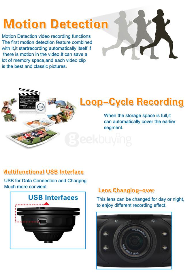 BLACKVIEW GS9000 Ambarella H.264 Full HD 1920*1080P 30fps 2.7Inch 178 Degree Angle Car DVR Recorder with GPS G-sensor