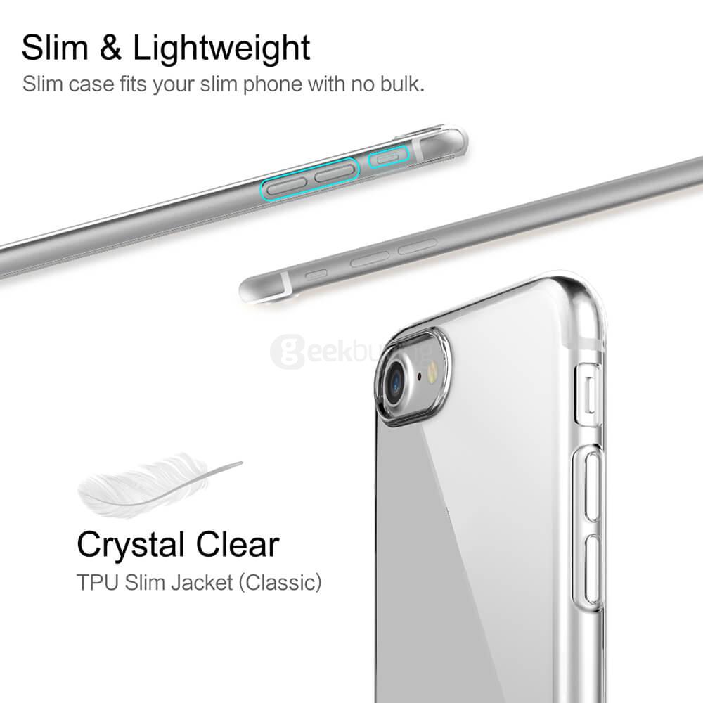 ROCK Ultra Thin TPU Slim Back Case Clear Soft Phone Cover For iPhone 7 - Transparent