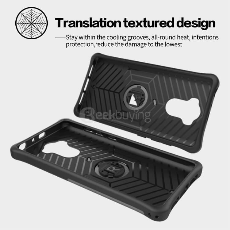 Armour Series Protective Phone Case 360 Degree Rotating Bracket Stand Cover For Xiaomi Redmi 4/4 Pro- Blue