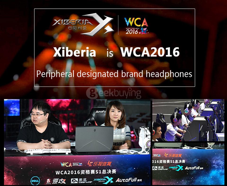 Xiberia X12 Over-ear USB Gaming Headsets Noise Canceling Surrounded Sound Luminous LED Light Headphones with Mic - Red