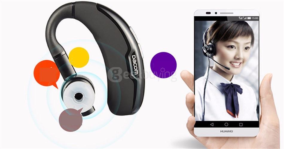 DACOM M10 Mini Wireless Bluetooth 4.0 Sports Ear-hook Headset with Microphone CVC6.0 Noise Cancelling - Black