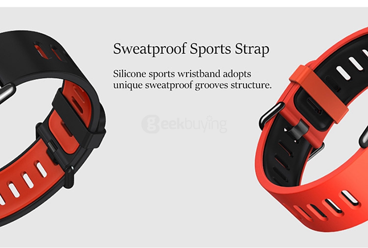 (English Version) Xiaomi HUAMI AMAZFIT Pace Smart Sports Watch Bluetooth 4.0 WiFi Dual Core 1.2GHz 512MB RAM 4GB ROM GPS Heart Rate Monitor Info Push - Red