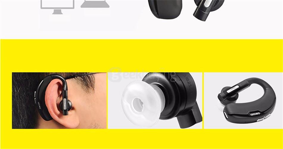 DACOM M10 Mini Wireless Bluetooth 4.0 Sports Ear-hook Headset with Microphone CVC6.0 Noise Cancelling - Black