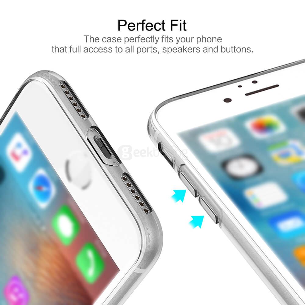 ROCK Ultra Thin TPU Slim Back Case Clear Soft Phone Cover For iPhone 7 - Transparent