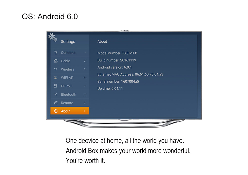 Bundle Tanix TX8 MAX Android 6.0 Marshmallow Amlogic S912 TV BOX + Rii i8+ 2.4G Wireless Israel Hebrew Language Keyboard White