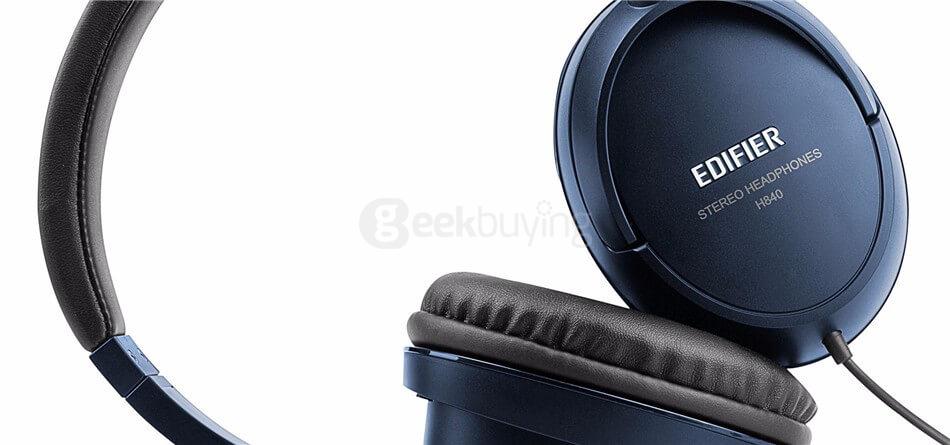EDIFIER H840 Professional Pure Sound Calibrated Headphones Hifi Bass Stereo 3.5mm Jack Headband 40mm Driver Dynamic Headset - Black