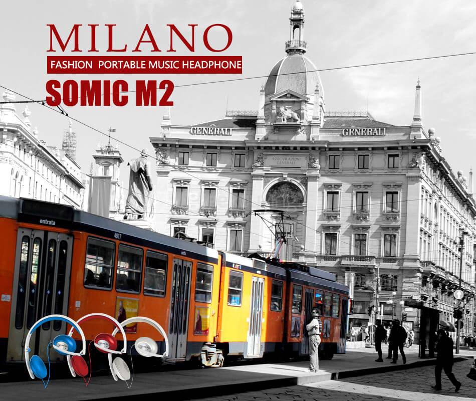 Somic M2 Foldable Gaming Headphone Dynamic Headband Super Bass Hifi Stereo Sports Music Headset for PC Mobile - Red