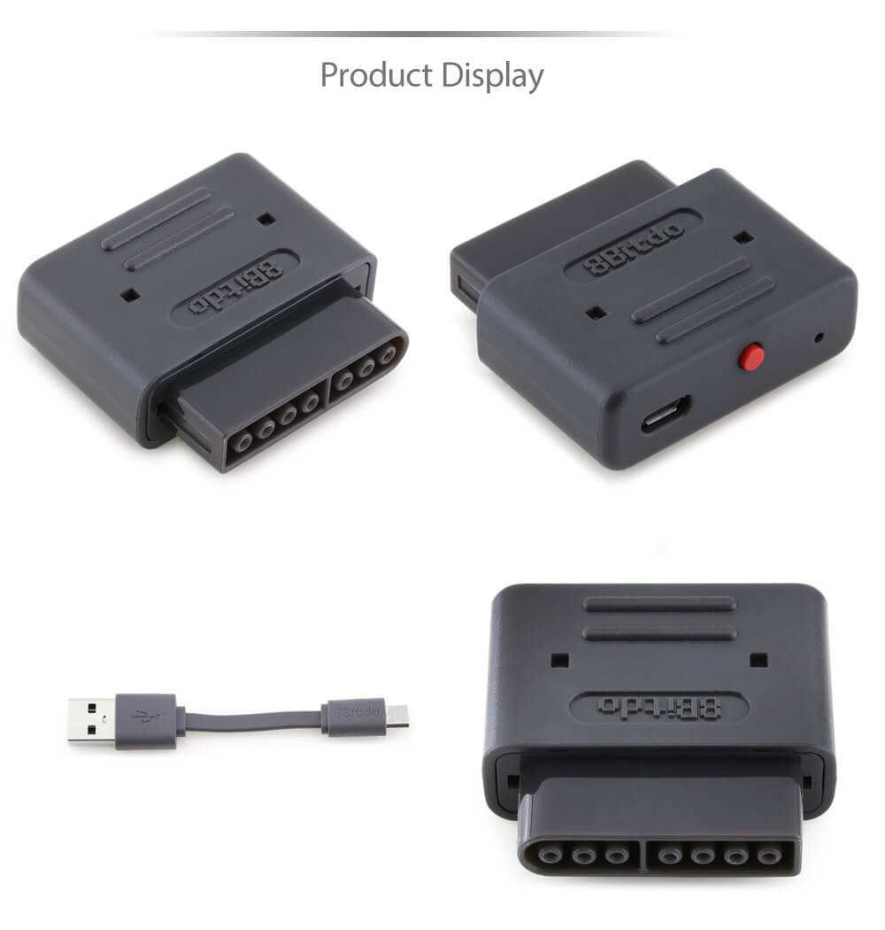 8Bitdo Wireless Controller Retro Receiver for SNES / SFC - Black