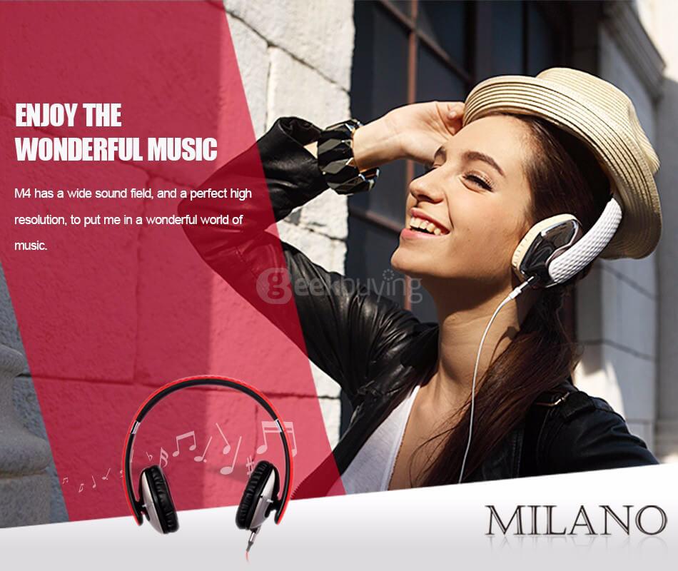 Somic M4 HiFi Super Bass Stereo Music Headphone - Red