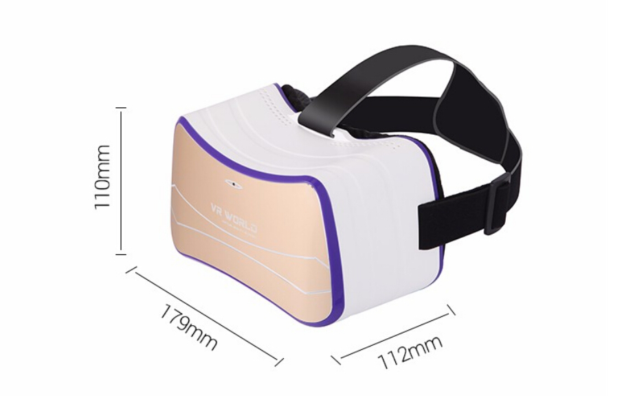 VF9 A33 ARM Cortex A7 Quad Core Android 5.1 2G/8G Dual OLED All In One VR Virtual Reality Headset WIFI Bluetooth FOV80 - White