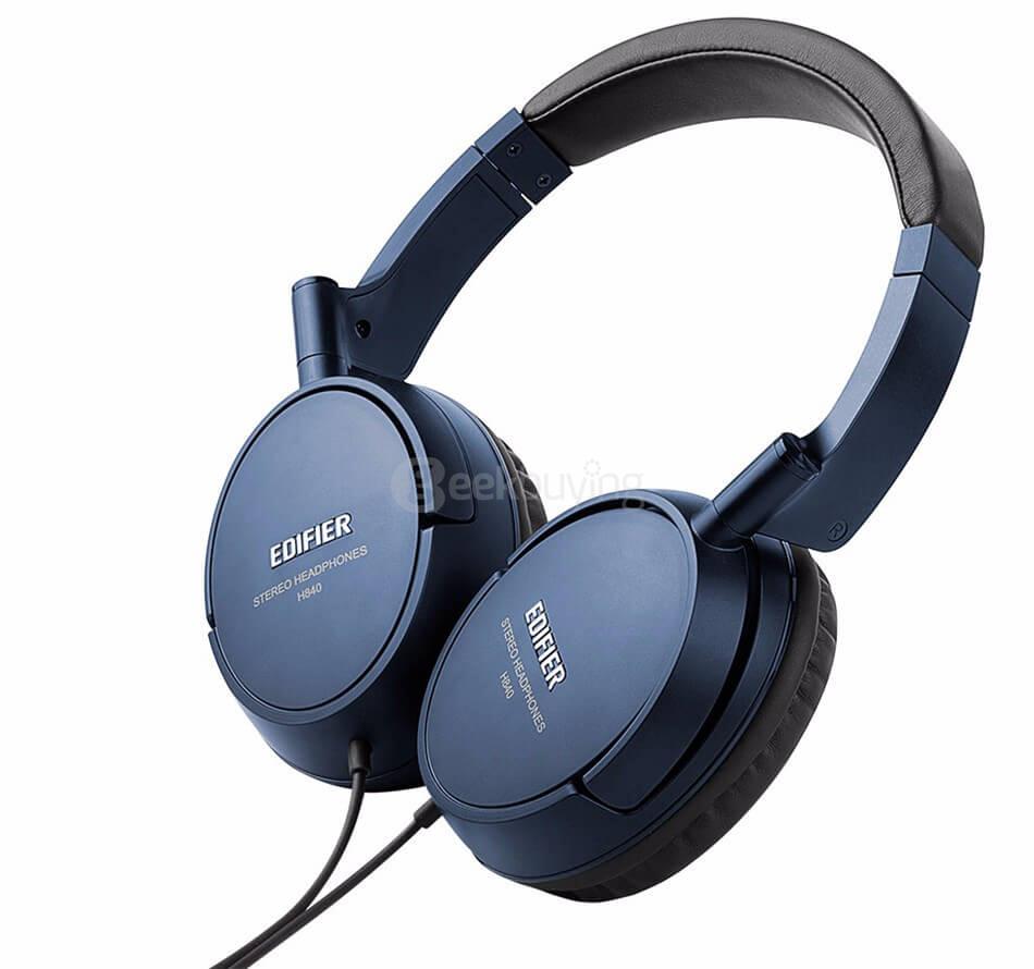EDIFIER H840 Professional Pure Sound Calibrated Headphones Hifi Bass Stereo 3.5mm Jack Headband 40mm Driver Dynamic Headset - Black