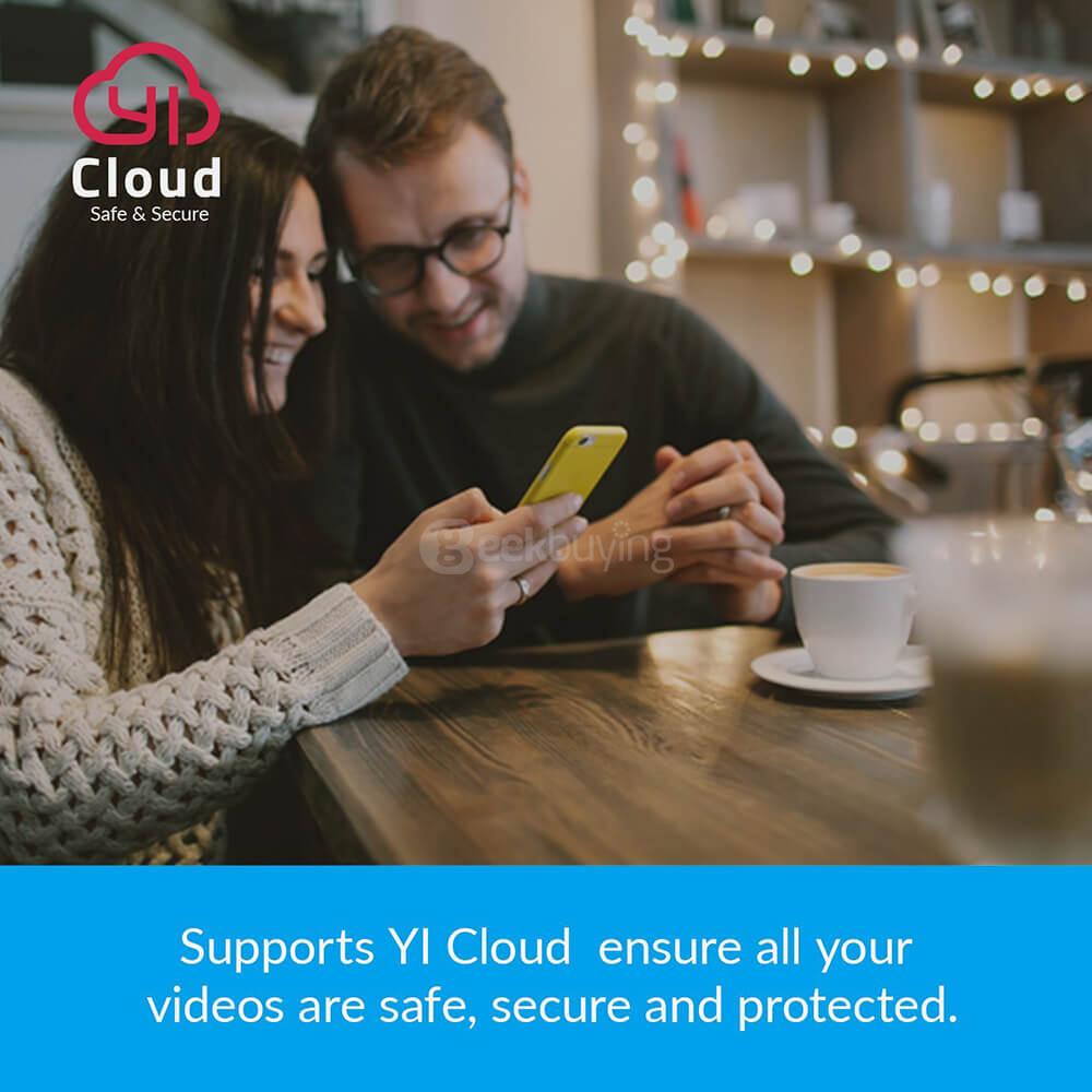 YI 1080P Home Camera Wireless IP Security Surveillance System Ambarella S2LM 1/2.8 Inches CMOS Sensor 112 Degree Wide-angle Motion Detection & Alert Night Vision Two-way Audio YI Smart Home Camera - White