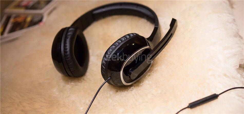 EDIFIER K815 Professional 3.5mm Jack Gaming Headset Bass Stereo Headphone 40mm Driver with Mic Volume Control for PC Game - Black