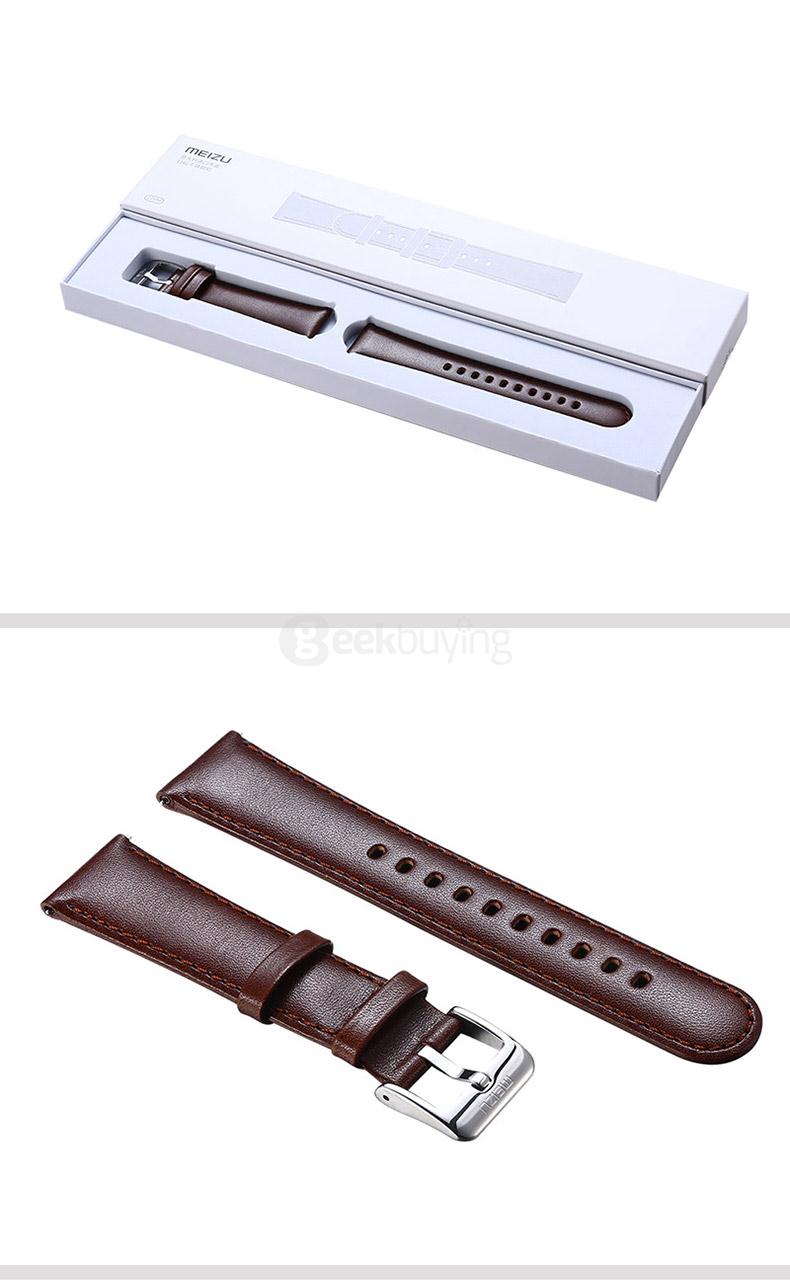 Meizu MIX Smart Watch Analogue Display Bluetooth Pedometer Calorie Consumption Call SMS Reminder with Leather Belt - Black