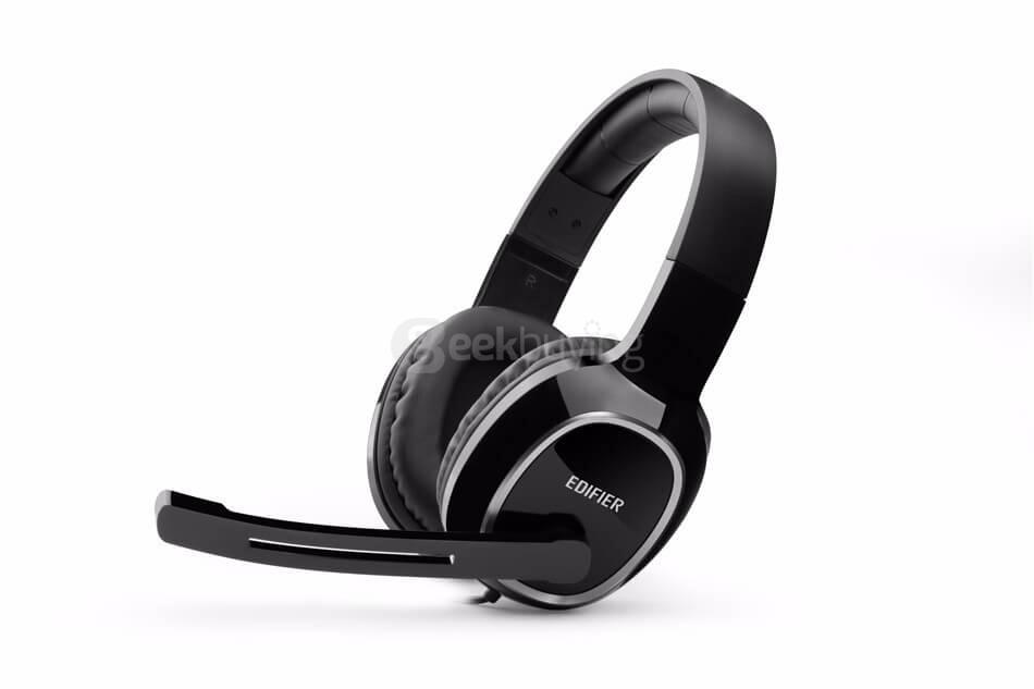 EDIFIER K815 Professional 3.5mm Jack Gaming Headset Bass Stereo Headphone 40mm Driver with Mic Volume Control for PC Game - Black