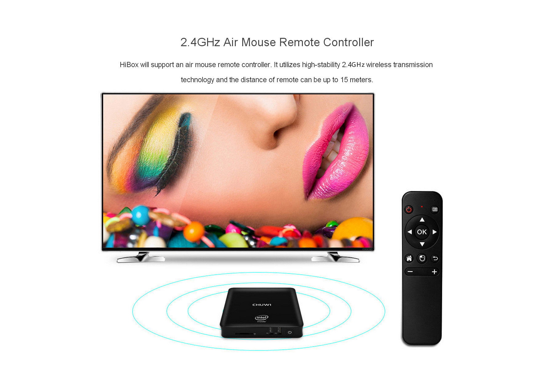 CHUWI HiBox Dual OS Mini PC Android 5.1 Window 10 64 Bit Intel Z8350 Quad Core 4G/64G AC WIFI Gigabit LAN H.265