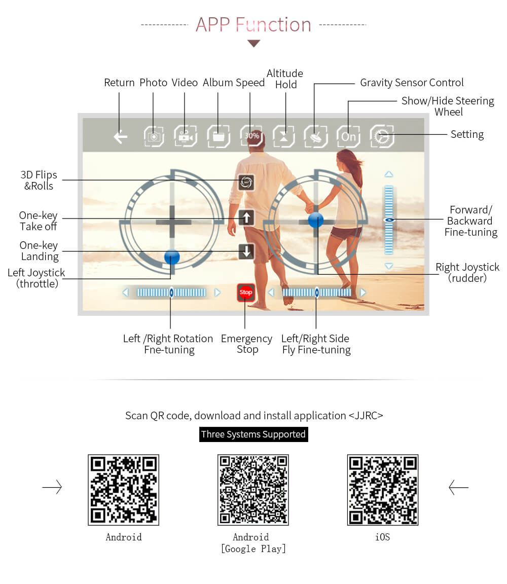JJRC H37 ELFIE LOVE Foldable Arm WIFI FPV 720P HD Camera Altitude Hold Mode RC Quadcopter - Pink