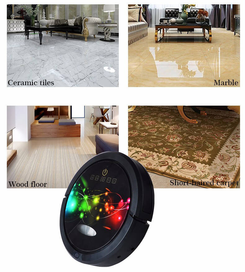 Cleanmate QQ6 Robot Vacuum Cleaner LED Touch Screen App Control 2000mAh Battery Virtual Wall Powerful Suction Robotic Vacuum Cleaner