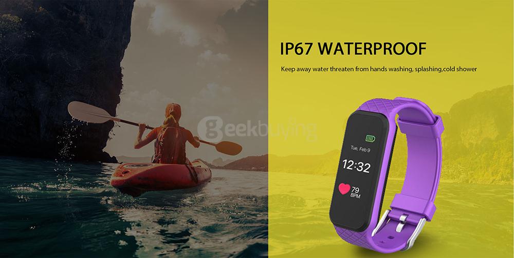 L38I Bluetooth 4.0 Smart Bracelet Dynamic Heart Rate Monitor Pedometer Call Message Reminder for iOS Android - Red