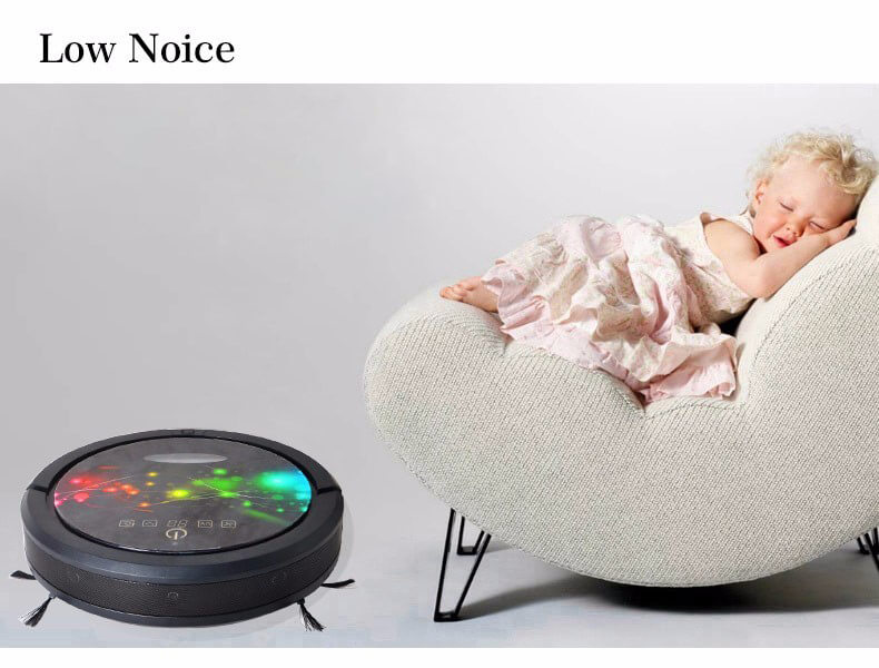 Cleanmate QQ6 Robot Vacuum Cleaner LED Touch Screen App Control 2000mAh Battery Virtual Wall Powerful Suction Robotic Vacuum Cleaner