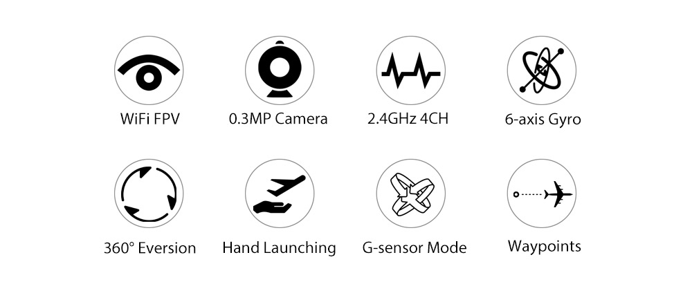 Cheerson CRICKET CX-17 MINI WIFI FPV 4CH 6Axis Altitude Hold Mode RC Quadcopter RTF - Black