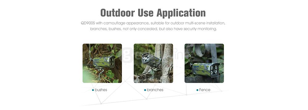 ESCAM Sentry QD900S 1080P IP WiFi Waterproof IR Bullet Camera Motion Detection Night Vision - Camouflage