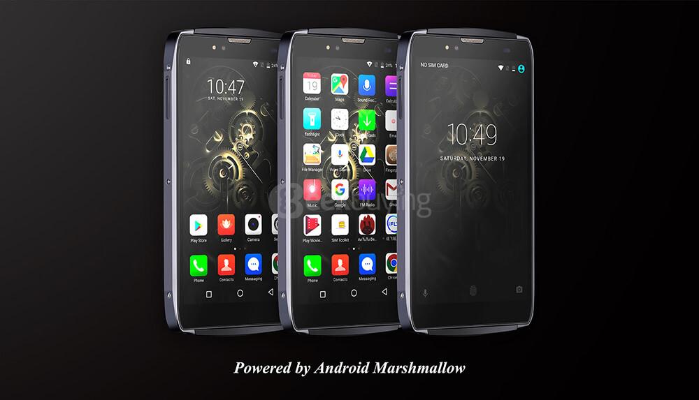 UHANS U300 5.5 Inch FHD Screen Smartphone Android 6.0 MT6750T Octa Core 1.5GHz 4GB RAM 32GB ROM 64-Bit Touch ID 13.0MP Camera 4750mAh Battery - Black