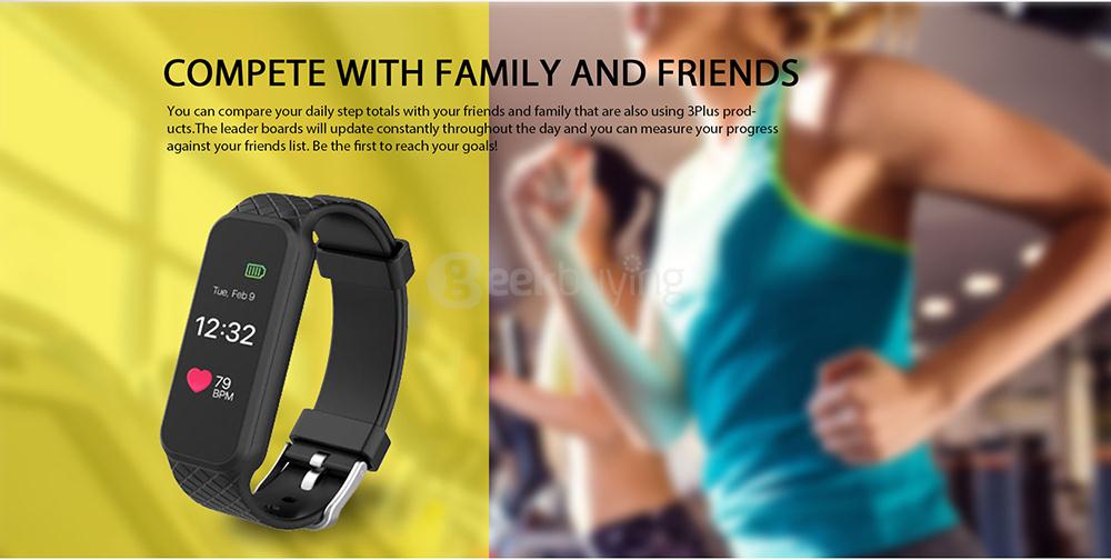 L38I Bluetooth 4.0 Smart Bracelet Dynamic Heart Rate Monitor Pedometer Call Message Reminder for iOS Android - Red