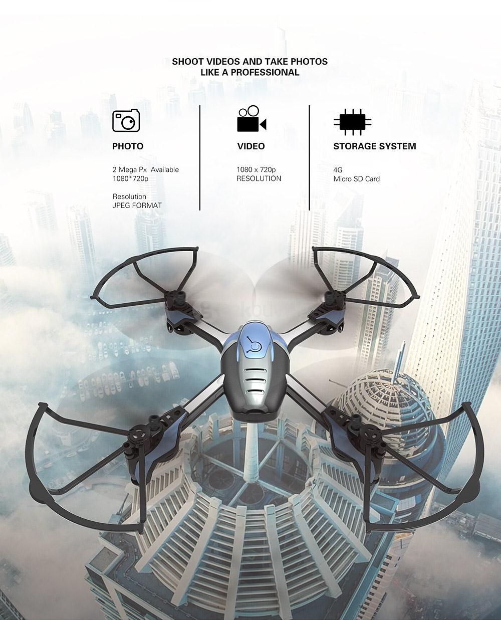 Kaideng PANTONMA K90 0.3MP WIFI Camera 2.4G 4CH 6Axis Gyro Obstacle Avoidance CF Mode RC Quadcopter BNF - Blue