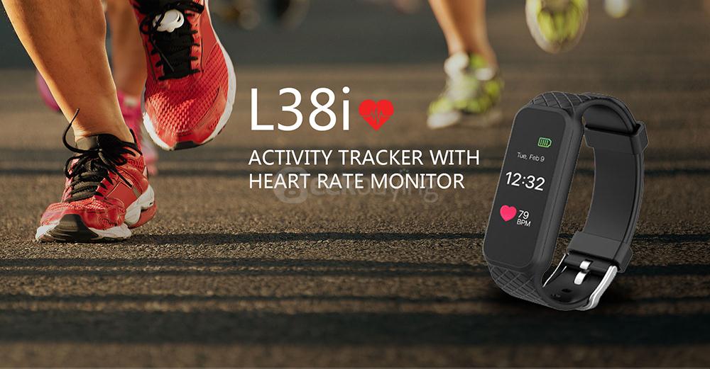 L38I Bluetooth 4.0 Smart Bracelet Dynamic Heart Rate Monitor Pedometer Call Message Reminder for iOS Android - Green