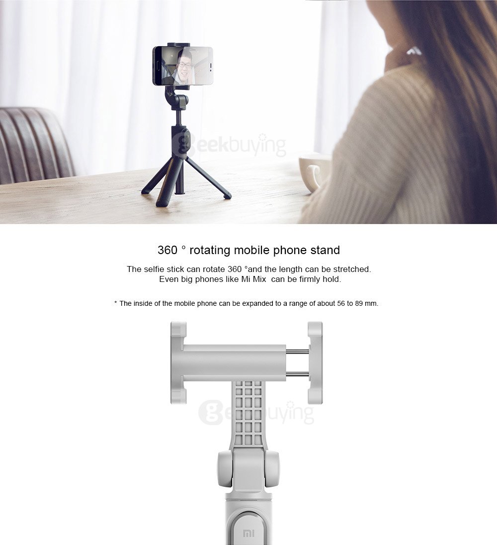 Original Xiaomi Mi Selfie Stick Tripod Bluetooth Wireless Self Timer for iOS/Android Smartphone - Black