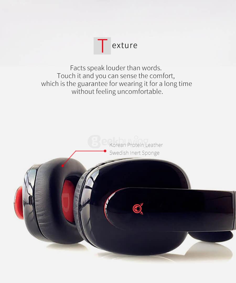 Censi Wired Cat Ear Headphones Over Ear Wired Noise Canceling Headphones for Smartphone PC - Black