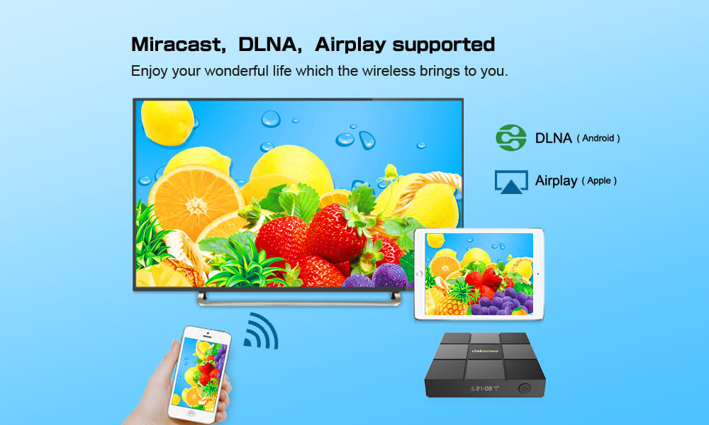 DOLAMEE D6 Amlogic S905X KODI 4K TV BOX Android 6.0 Marshmallow 1G/8G WIFI LAN VP9 HDR10 Media Player