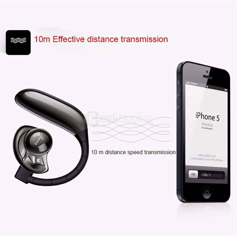 Aminy UFO Bluetooth V4.0 Hands Free Earphone Headphone with Mic for Tablet PC Smartphones - Gold