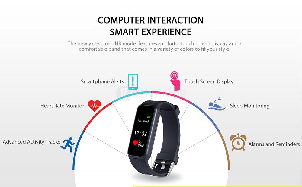 L38I Bluetooth 4.0 Smart Bracelet Dynamic Heart Rate Monitor Pedometer Call Message Reminder for iOS Android - Green