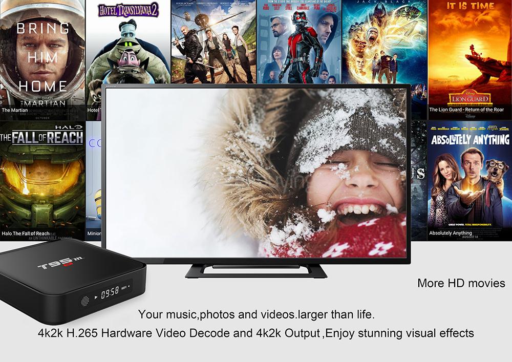 Bundle T95M Amlogic S905X Quad Core Android 5.1 4K TV BOX + Rii i8+ Hebrew Israel Air Mouse Black