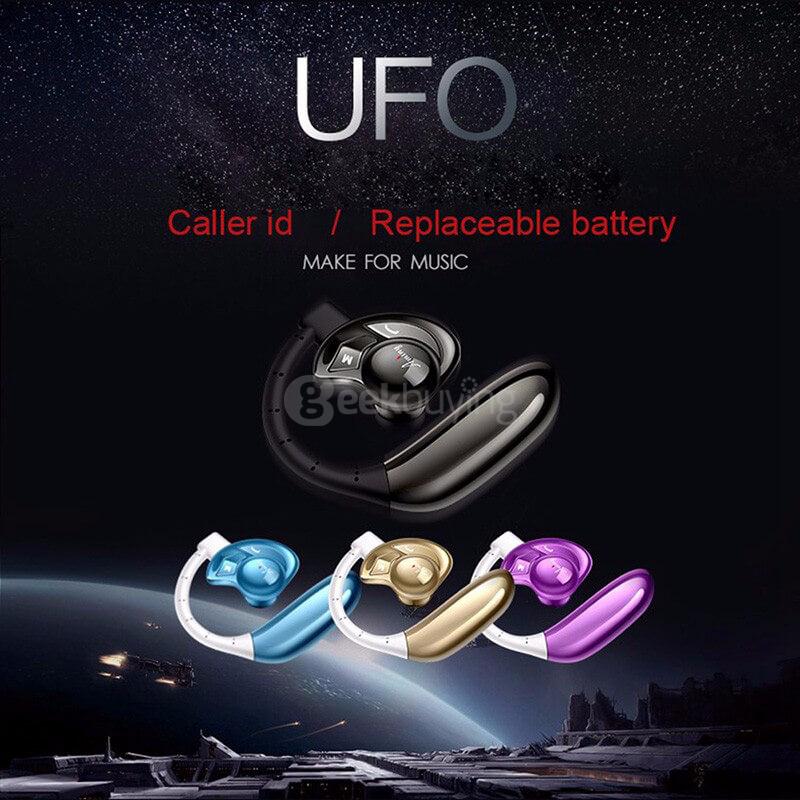 Aminy UFO Bluetooth V4.0 Hands Free Earphone Headphone with Mic for Tablet PC Smartphones - Blue
