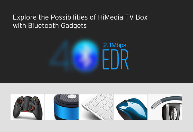 Bundle HIMEDIA A5 Amlogic S912 KODI 4K 60FPS Media Player + Rii i8+ 2.4G Wireless Israel Hebrew Language Keyboard White